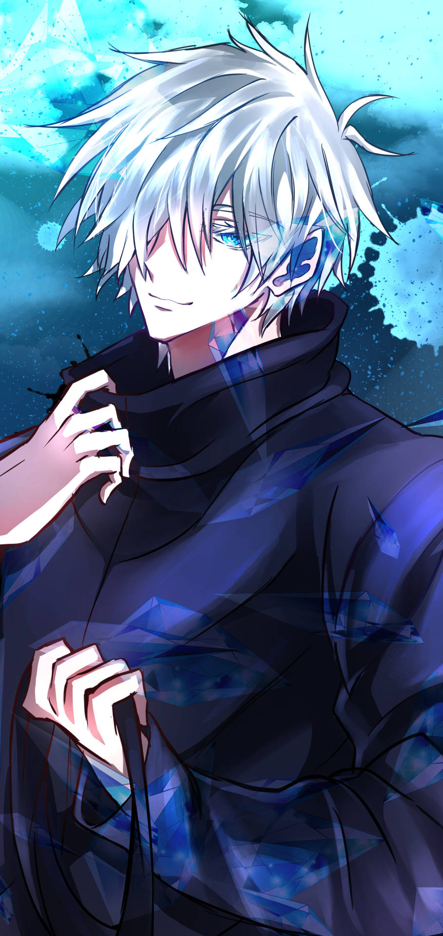 Download free Cute Satoru Gojo Smile Fanart Jujutsu Kaisen Phone Wallpaper  - MrWallpaper.com