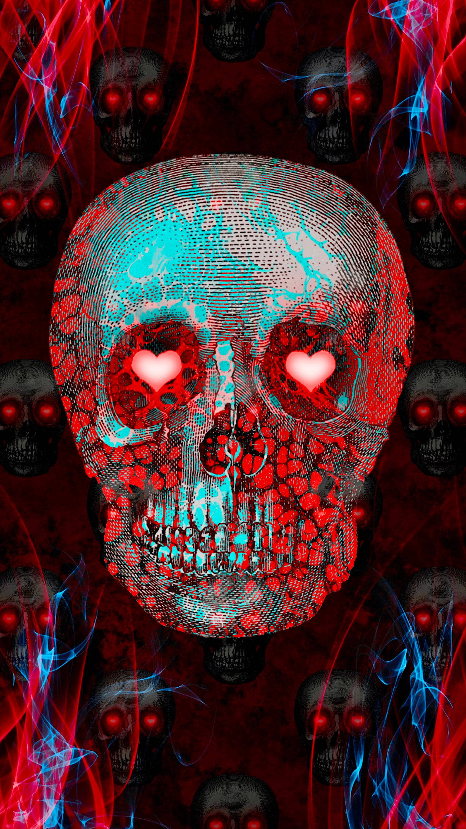 Cute Skeleton Iphone Digital Art Wallpaper