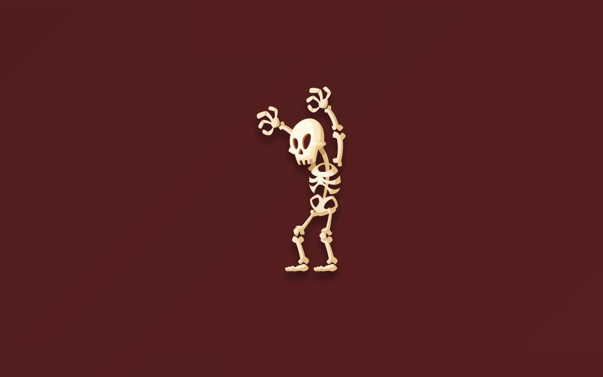 Cute Skeleton Iphone Haunting Position Wallpaper