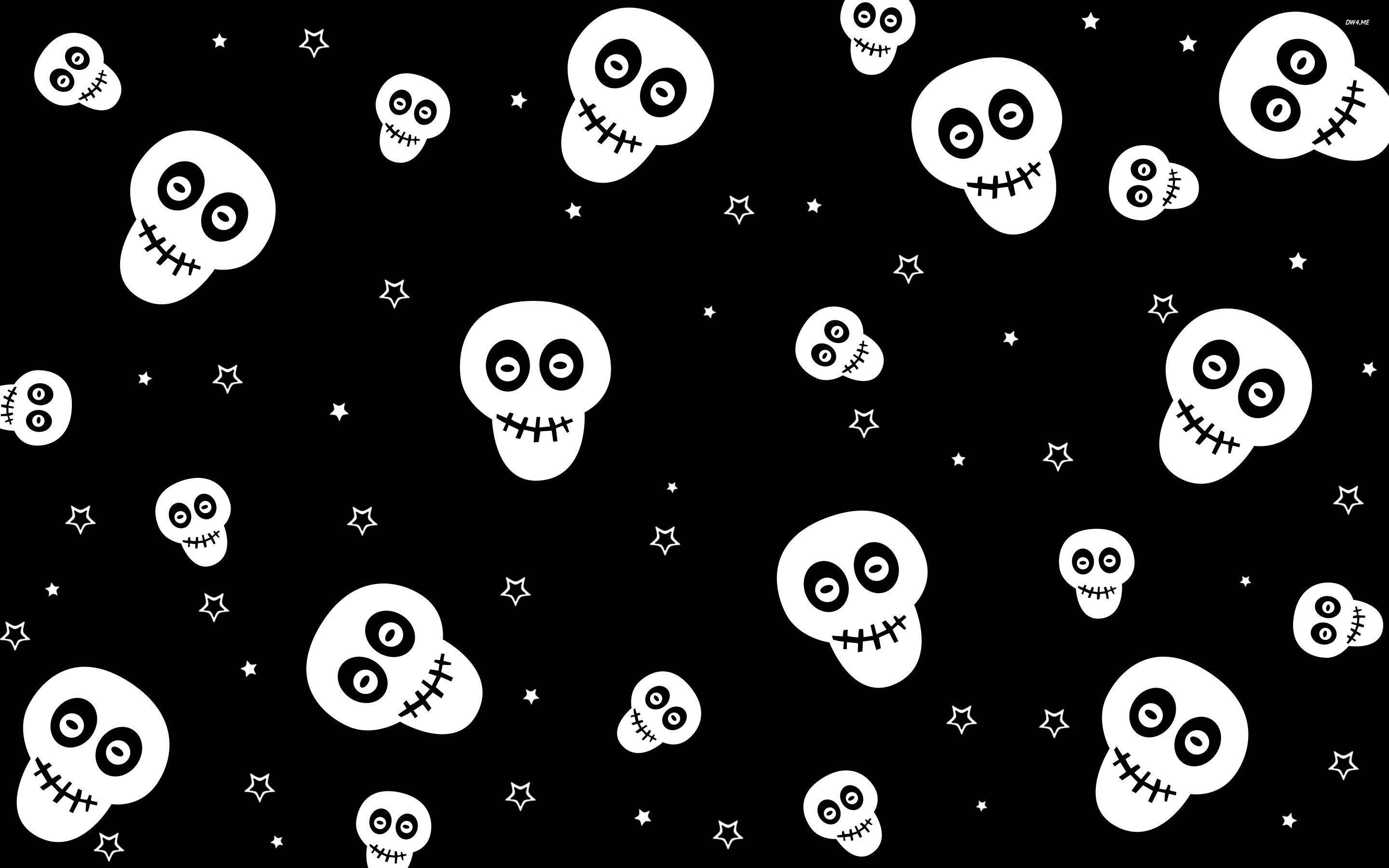 Cute Skeleton Iphone Pattern Wallpaper Wallpaper