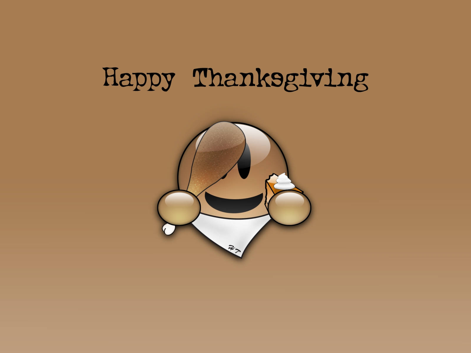 Cute Thanksgiving Brown Cupcake Wallpaper