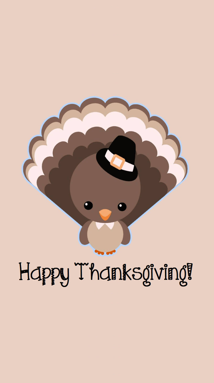 Cute Thanksgiving Peacock With Hat Art Wallpaper