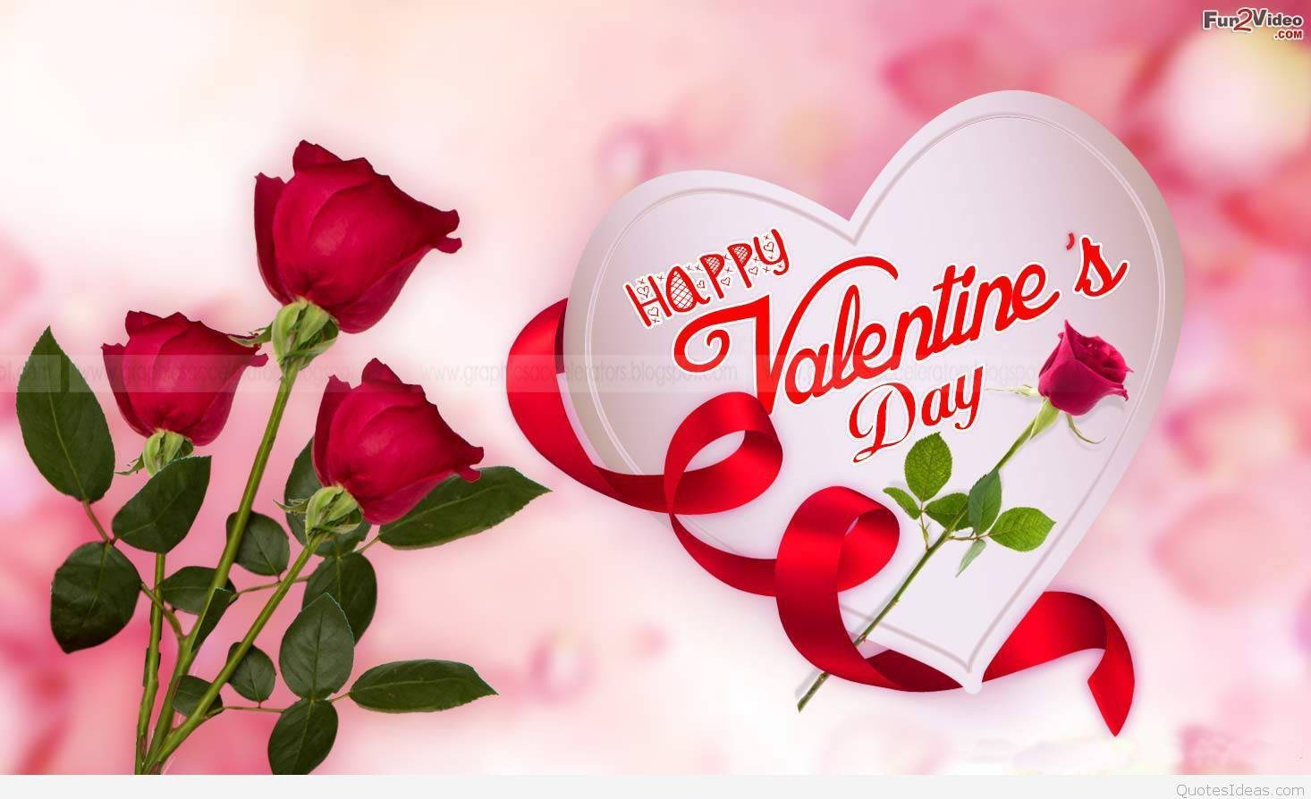 Cute Valentine's Day Red Roses Wallpaper