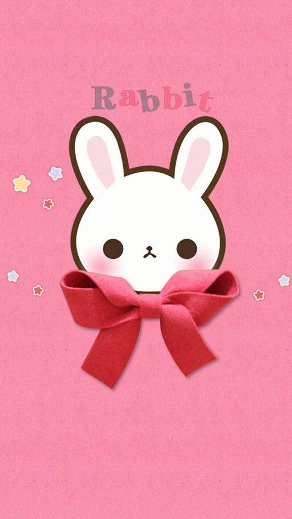 Cute White Rabbit Android Phone Wallpaper