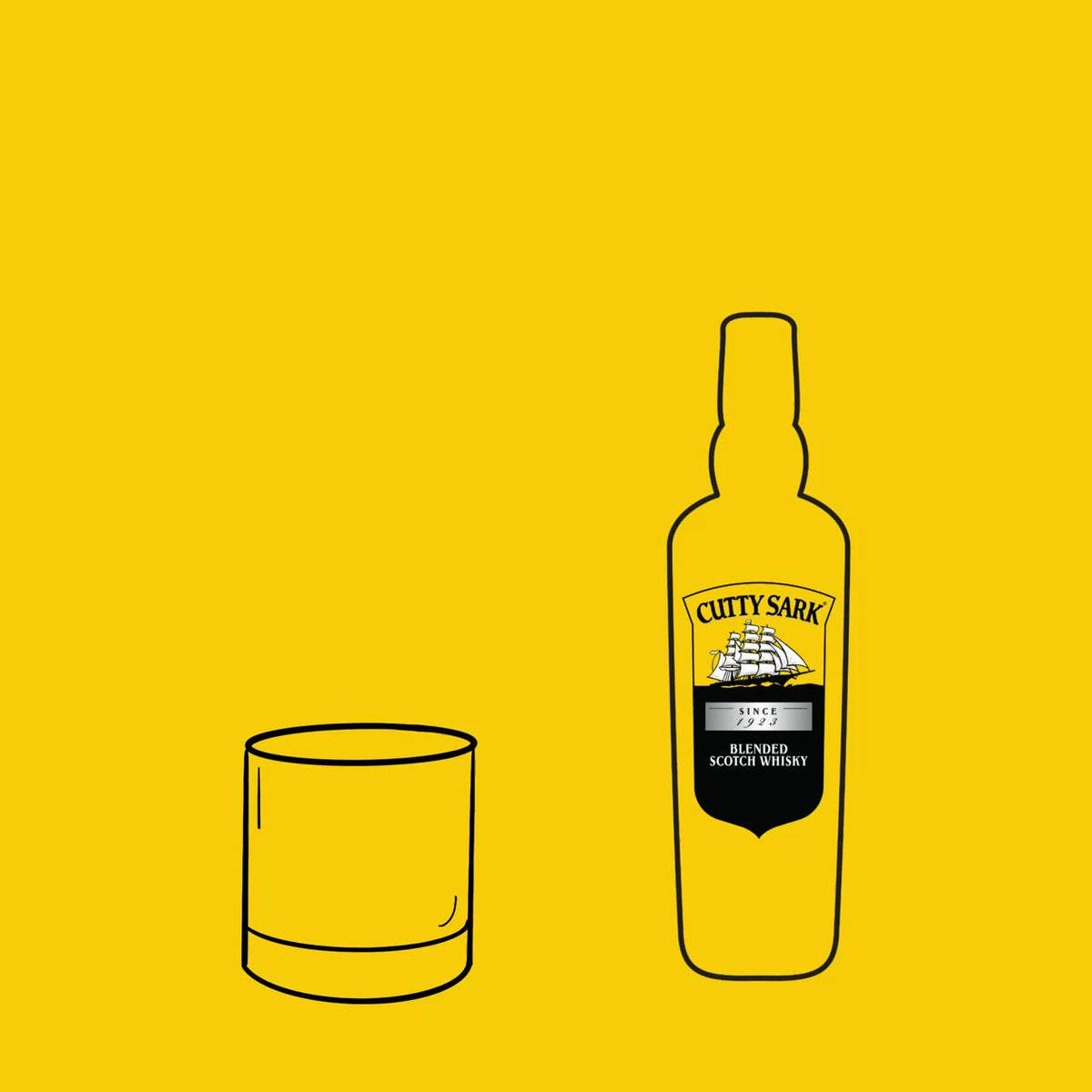 Cutty Sark Drink Yellow Digital Art Wallpaper