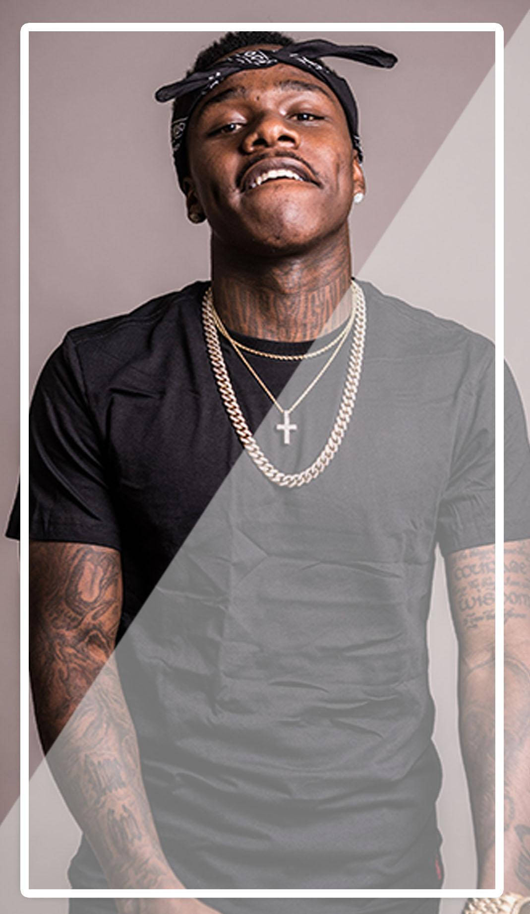 Dababy Phone With Black Bandana Wallpaper