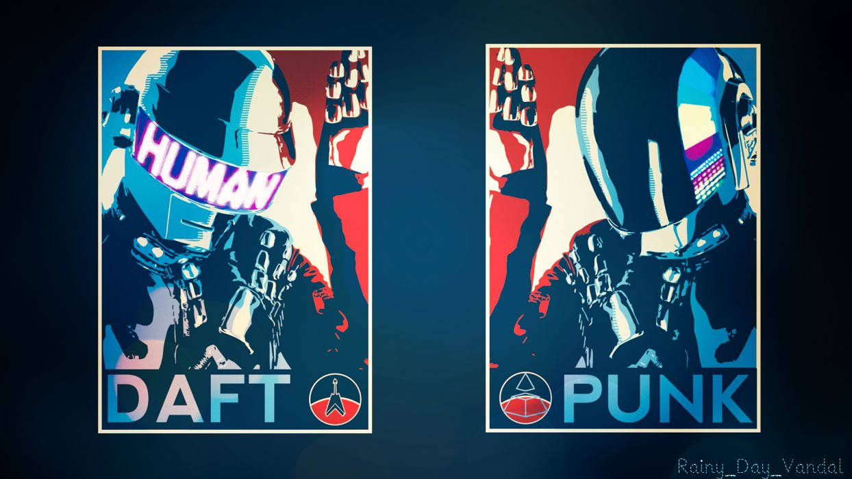 Daft Punk Duo Vintage Wallpaper