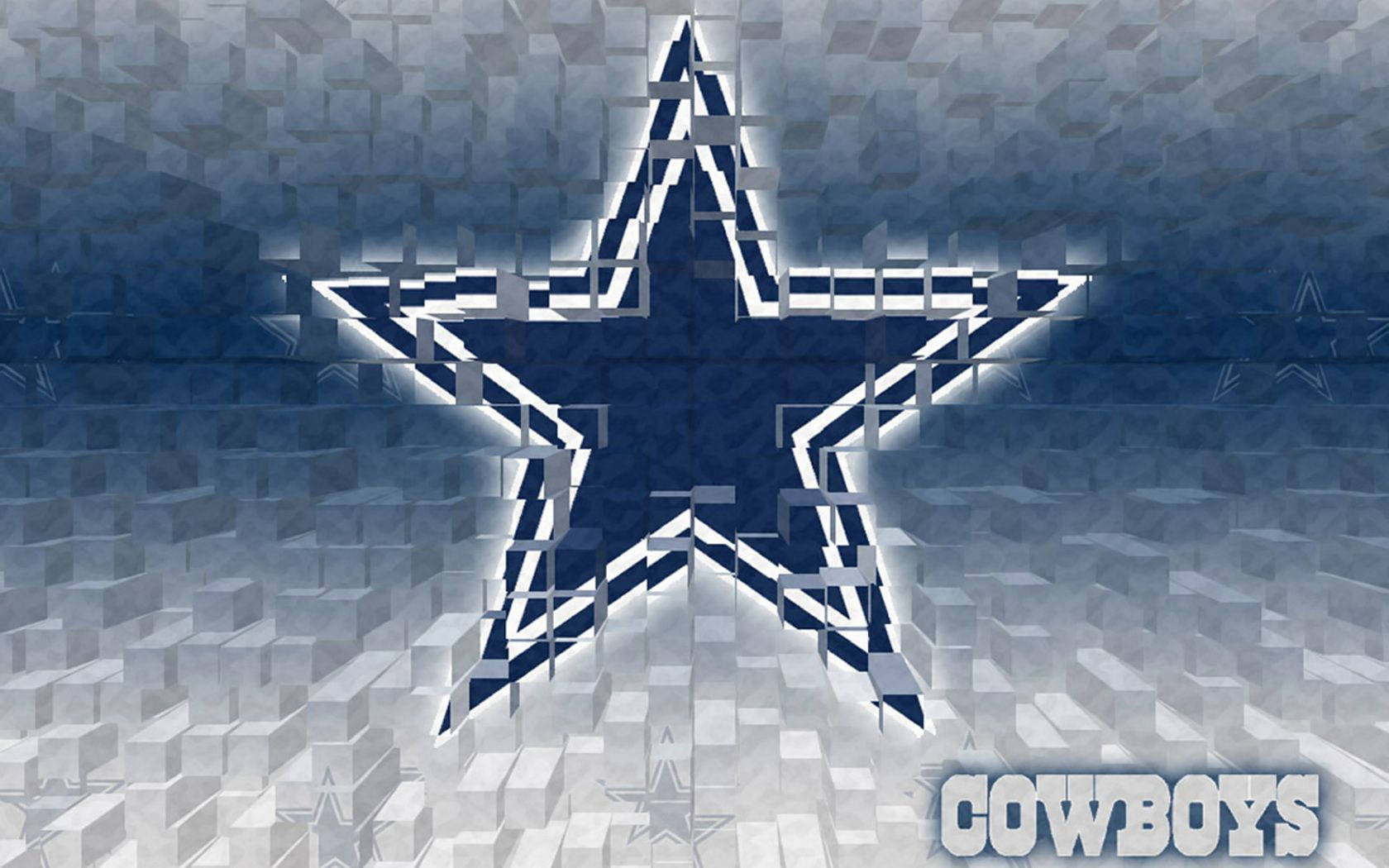 Dallas Cowboys Blue Star 3d Cubes Wallpaper