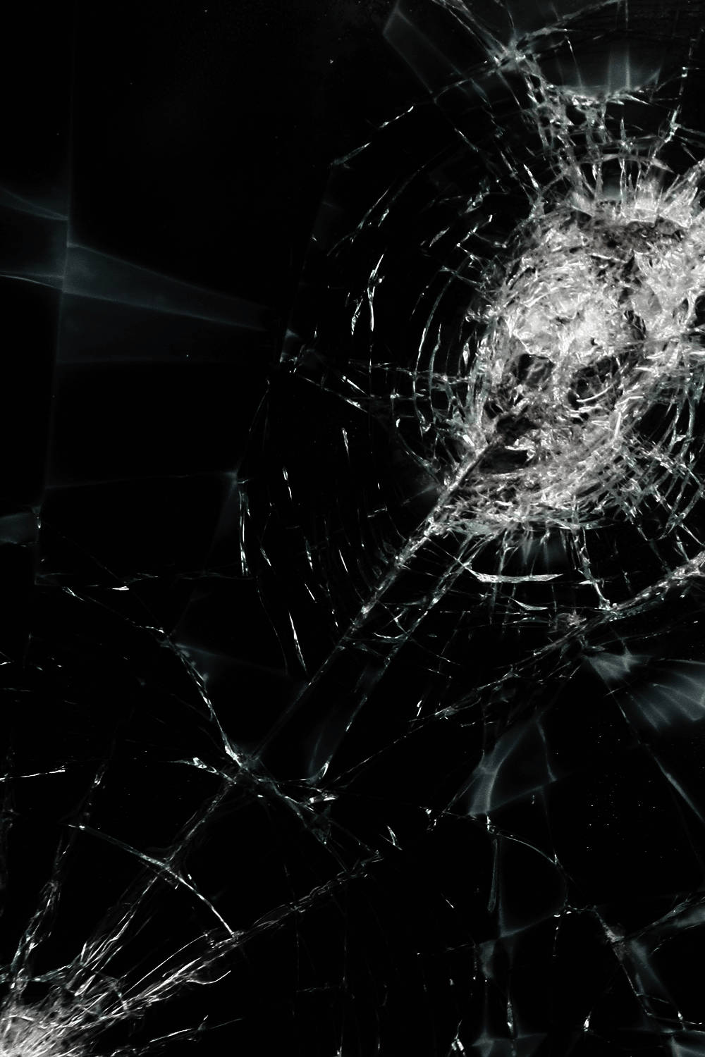 Damaged Black Monitor Screen Wallpaper