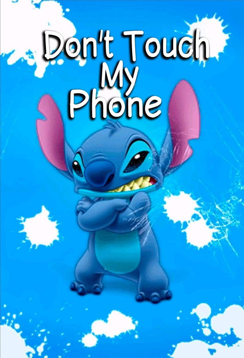 Damaged Don’t Touch My Phone Stitch Wallpaper