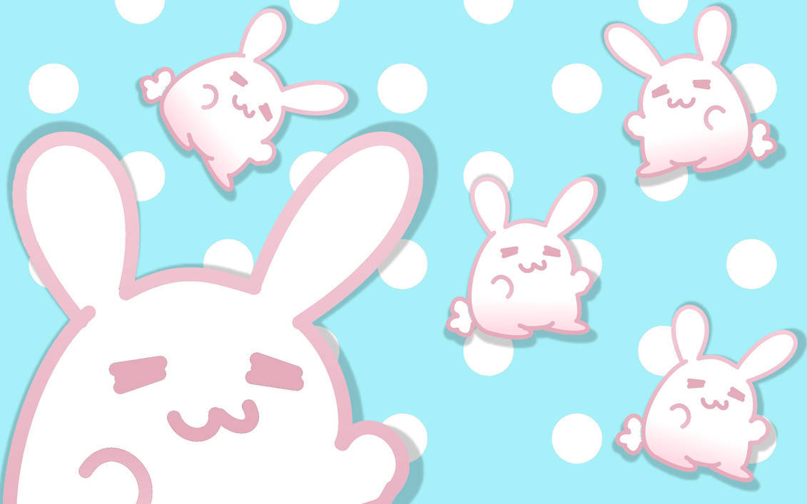 Dancing White Rabbits Wallpaper