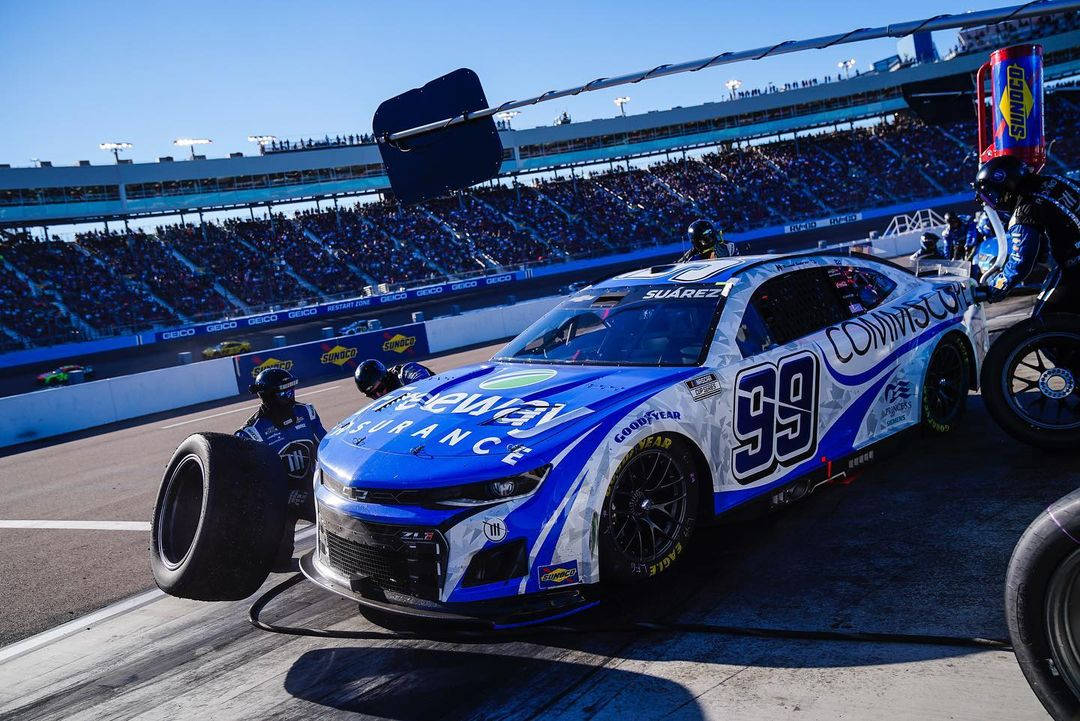 Daniel Suarez's Car On The Racetrack Wallpaper