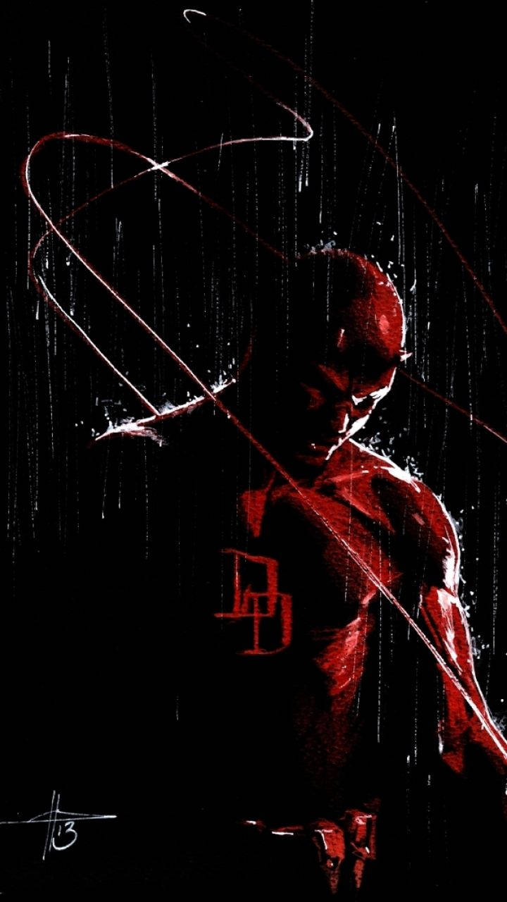 Daredevil Abstract Raining Wallpaper