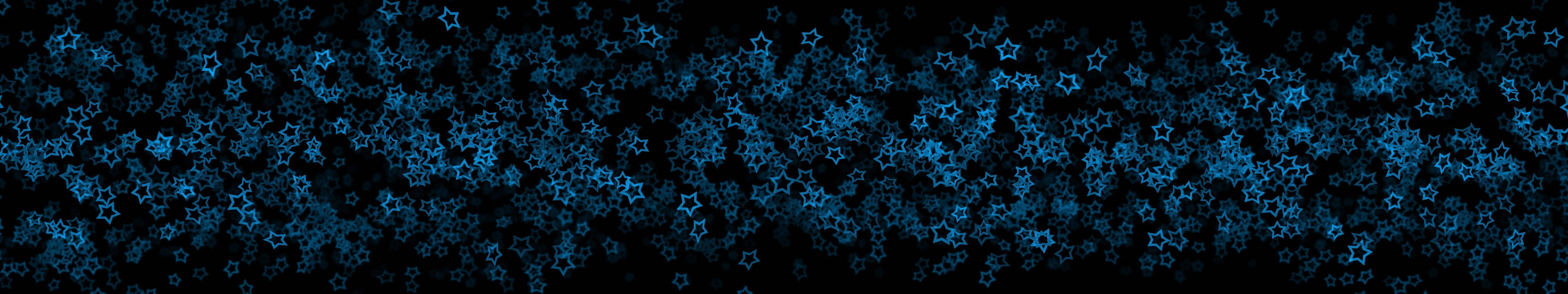 Dark Abstract Blue Star Confetti Wallpaper