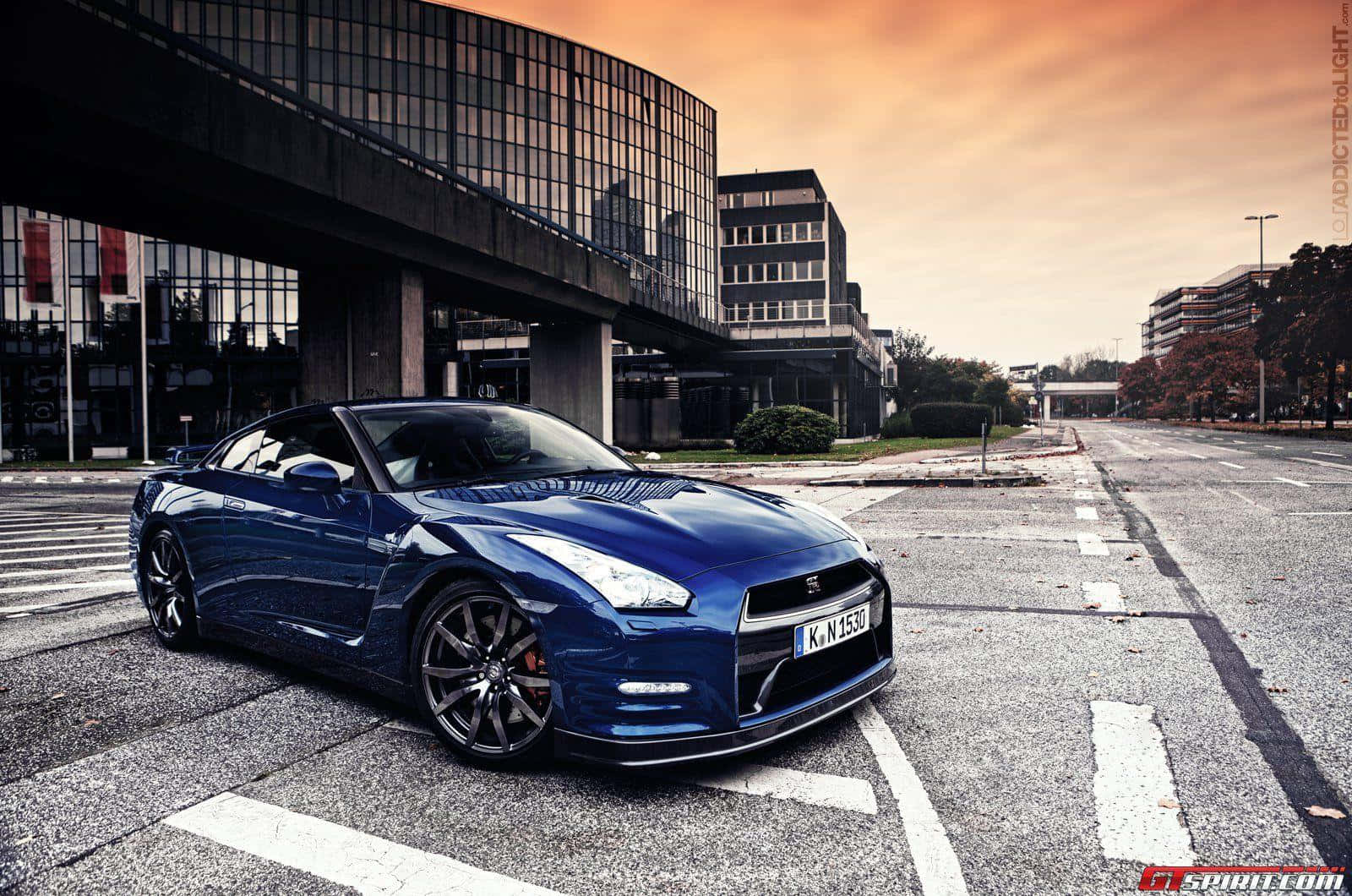 Dark Blue Gt-r Desktop Wallpaper