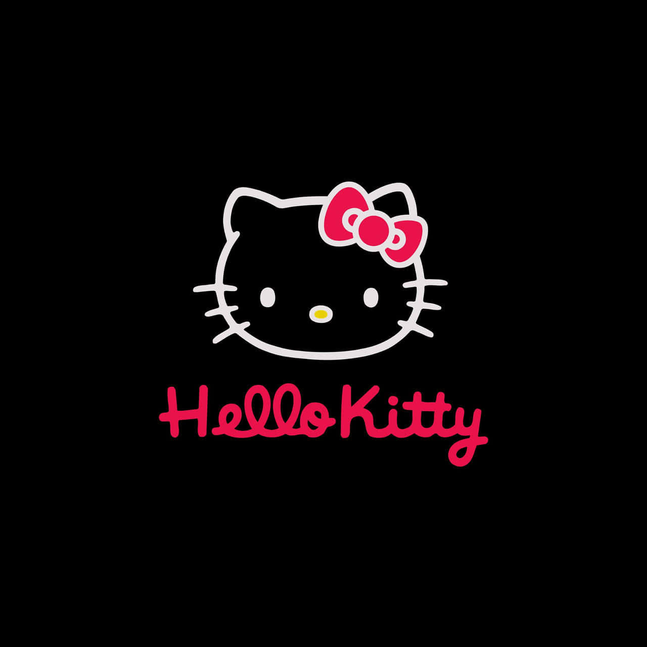 Dark Cute Hello Kitty Ribbon Wallpaper