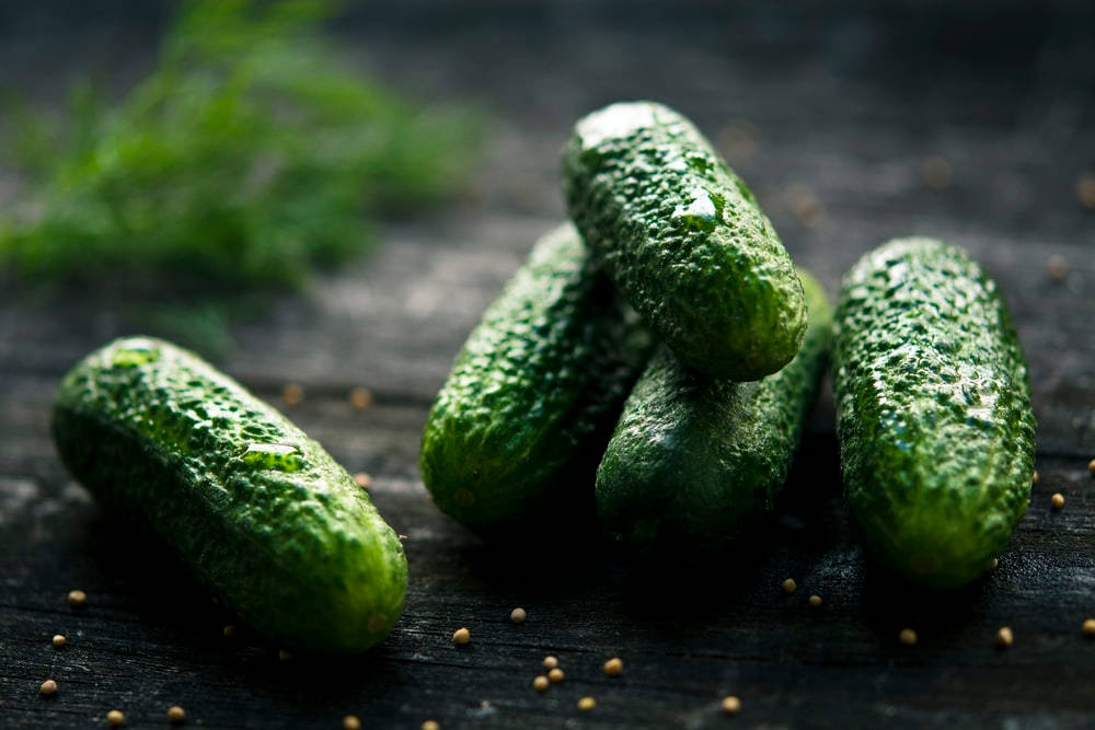 Dark Green Cucumber Pickles Wallpaper