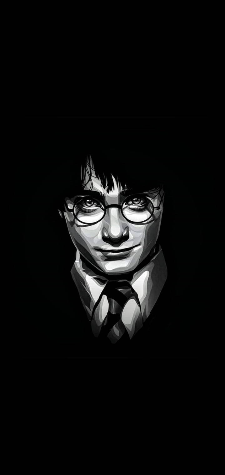Dark Harry Potter Phone Illustration Wallpaper