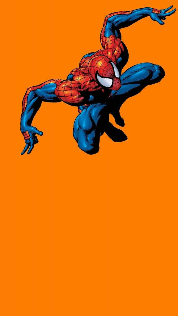 Dark Orange Spider Man Iphone Wallpaper