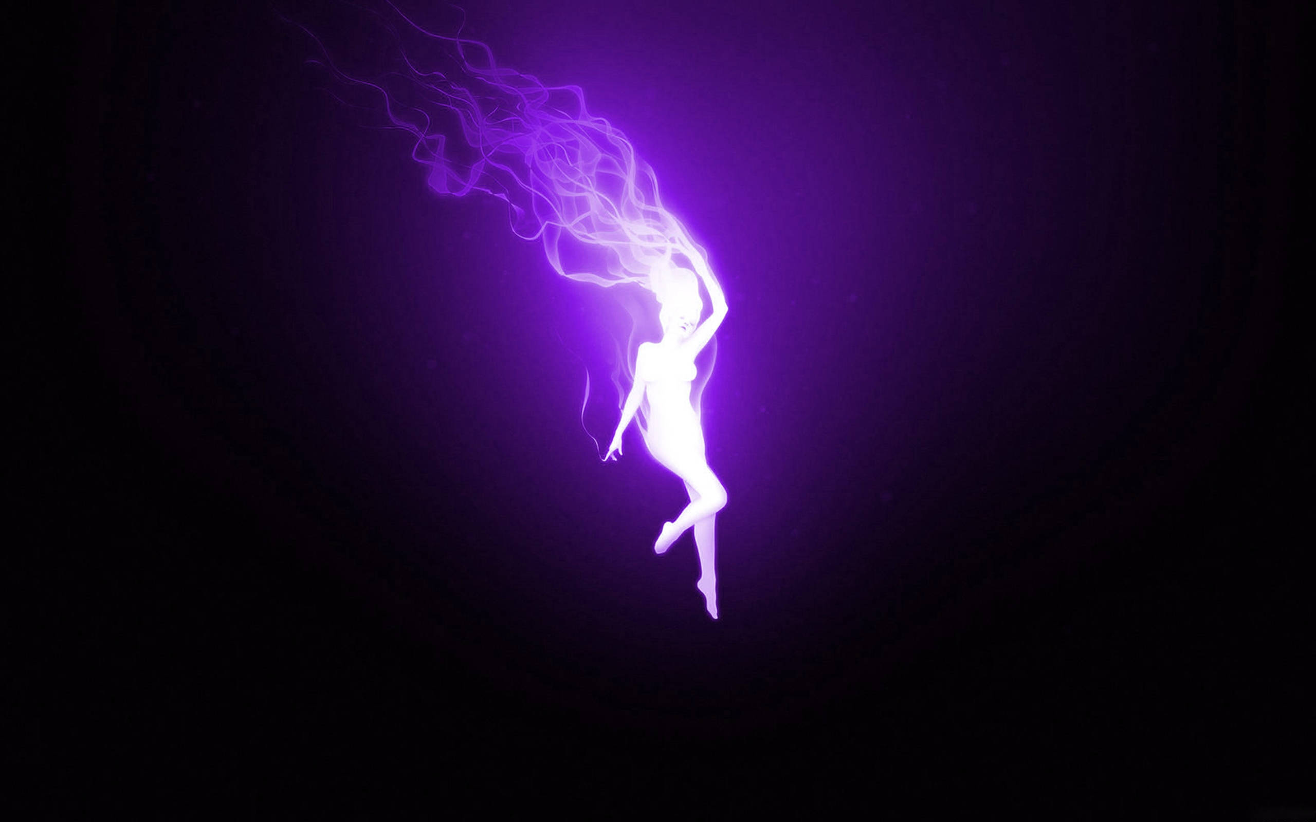 Dark Purple And Black Female Spirit Wallpaper