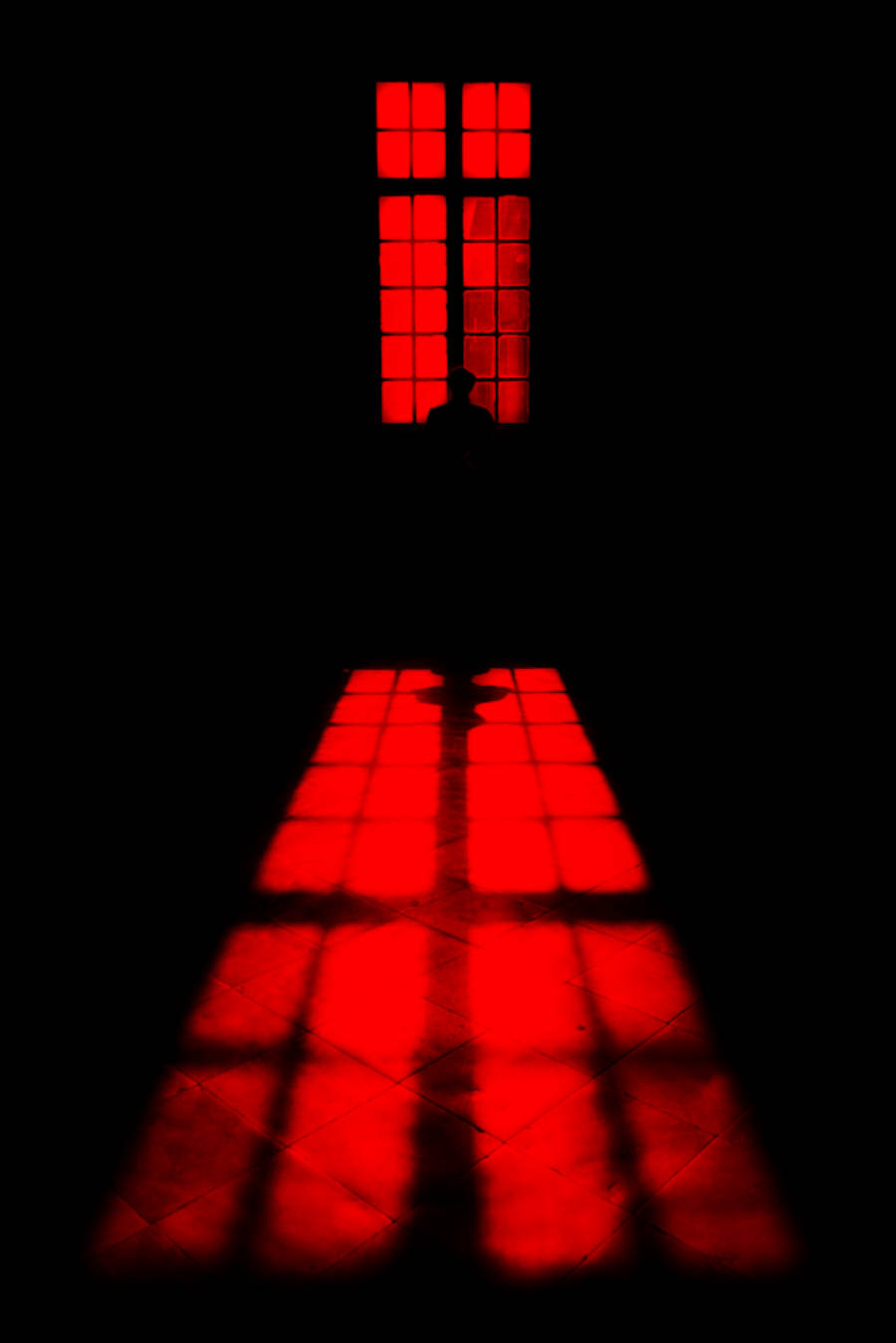 Dark Red Man Silhouette Pinterest Aesthetic Wallpaper