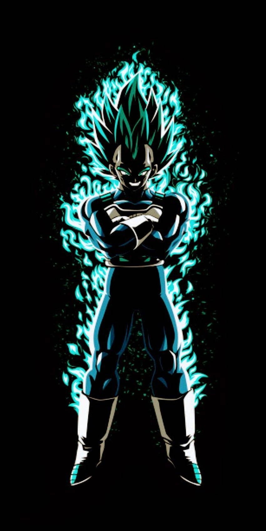 Dark Vegeta Standing Blue Wallpaper