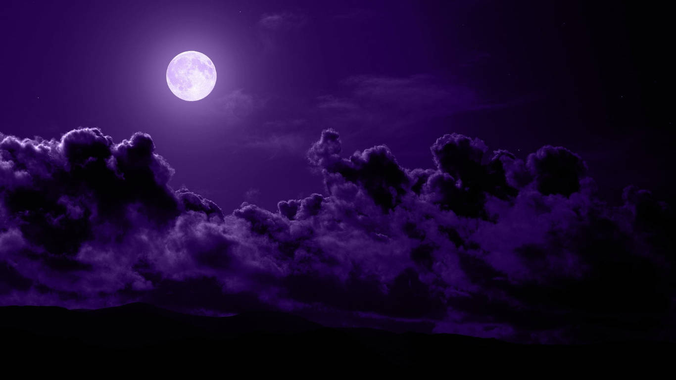 Dark Violet Night Sky Wallpaper