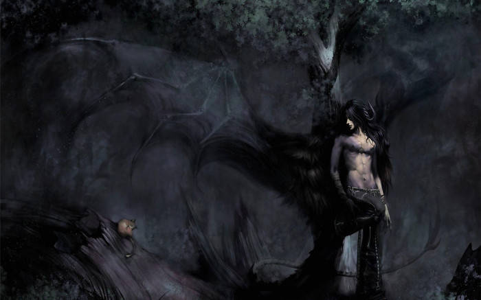 Dark Wings Demon Boy Anime Wallpaper