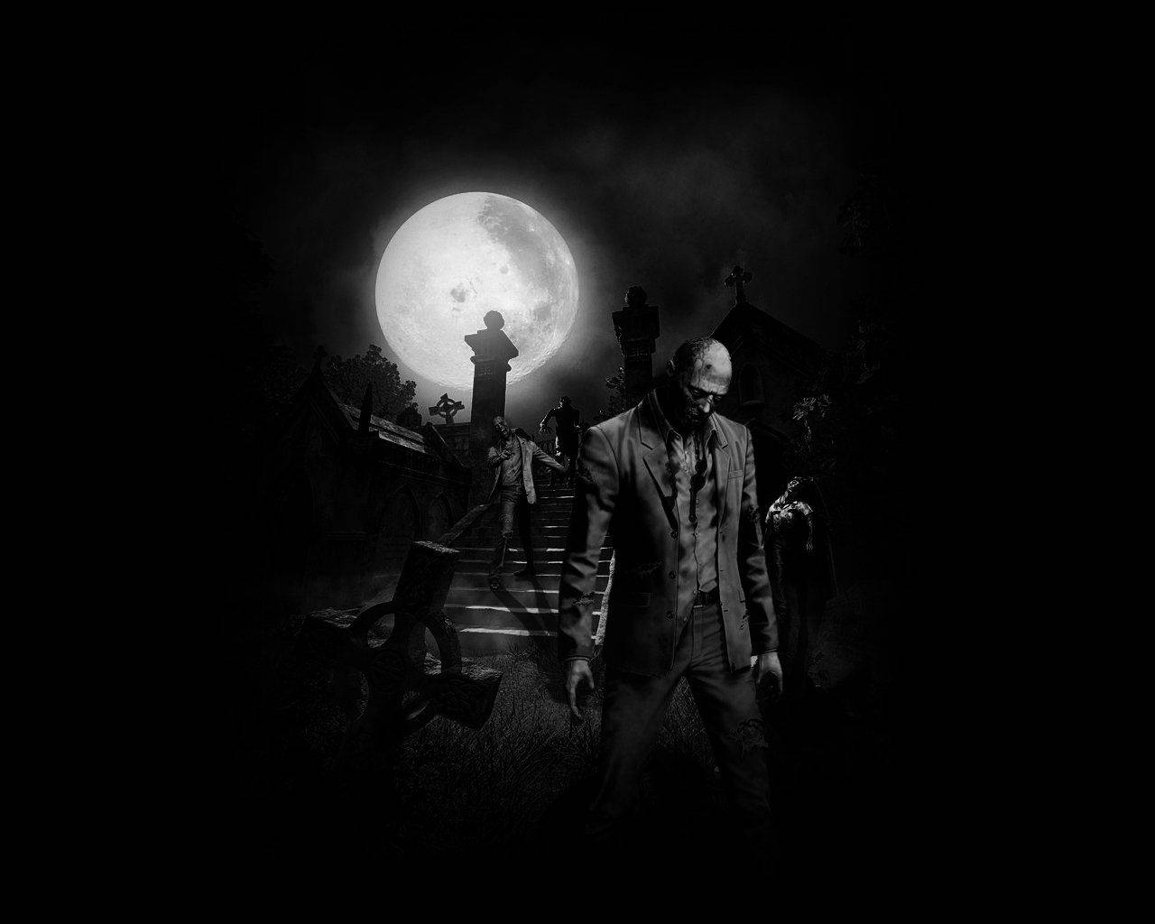 Dark Zombie Man Wallpaper