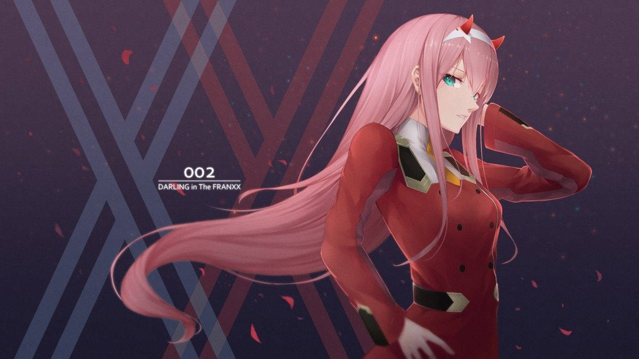 Darling In The Franxx Red Military Uniform Wallpaper