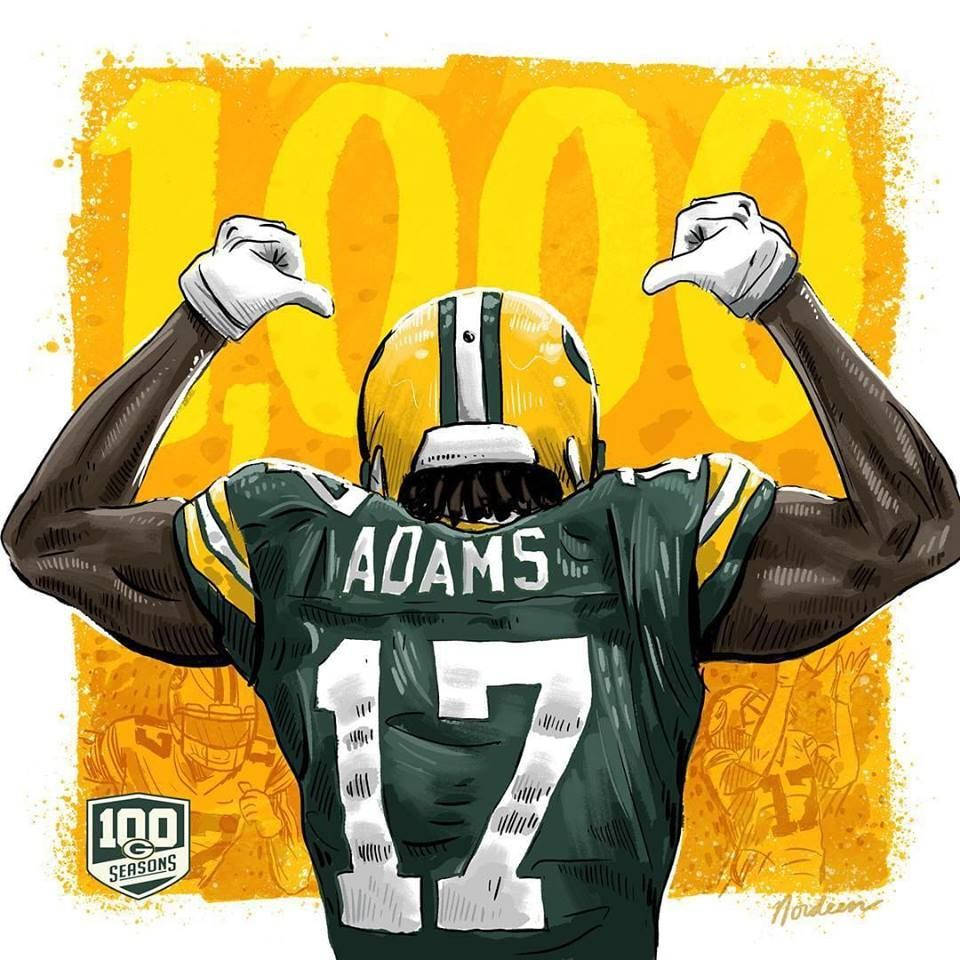 Davante Adams 1000 Yard Mark Wallpaper