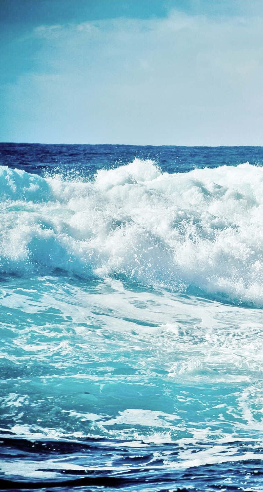 Daytime Sea Wave Iphone Wallpaper