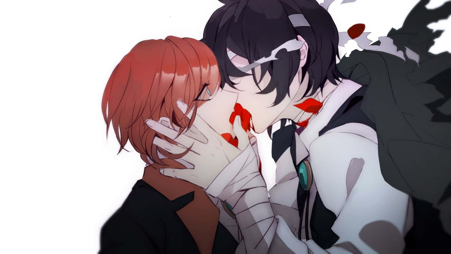 Download free Dazai Osamu Kissing Chuuya Nakahara Anime Yaoi Wallpaper -  MrWallpaper.com