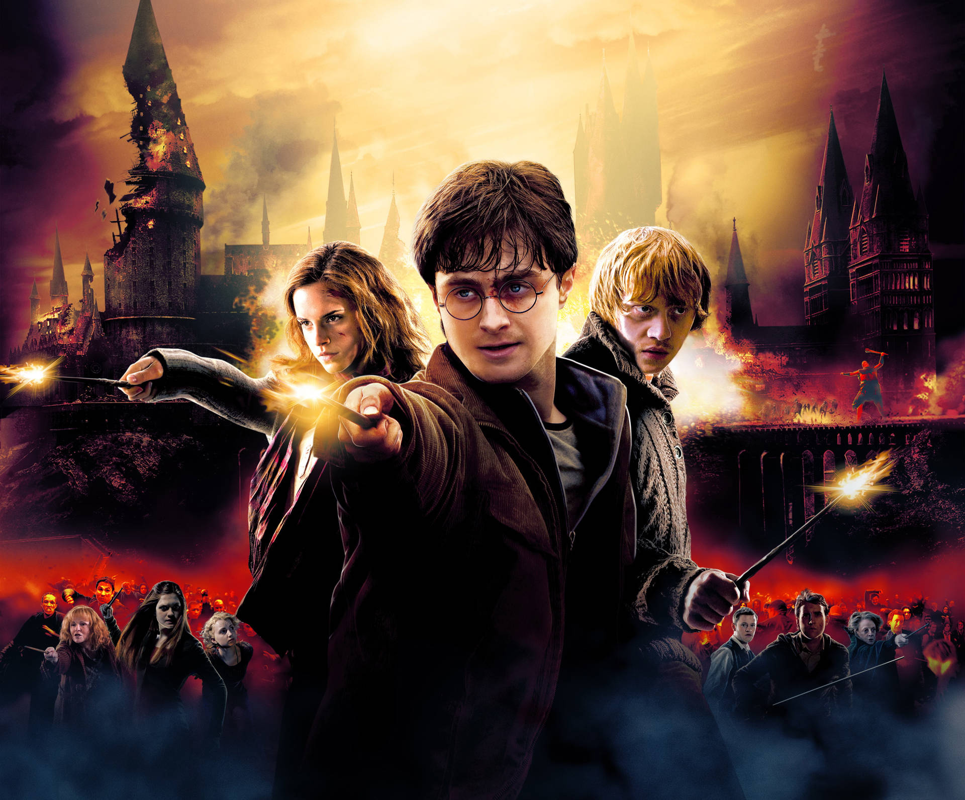 Download free Deathly Hallows War Harry Potter Phone Wallpaper -  MrWallpaper.com