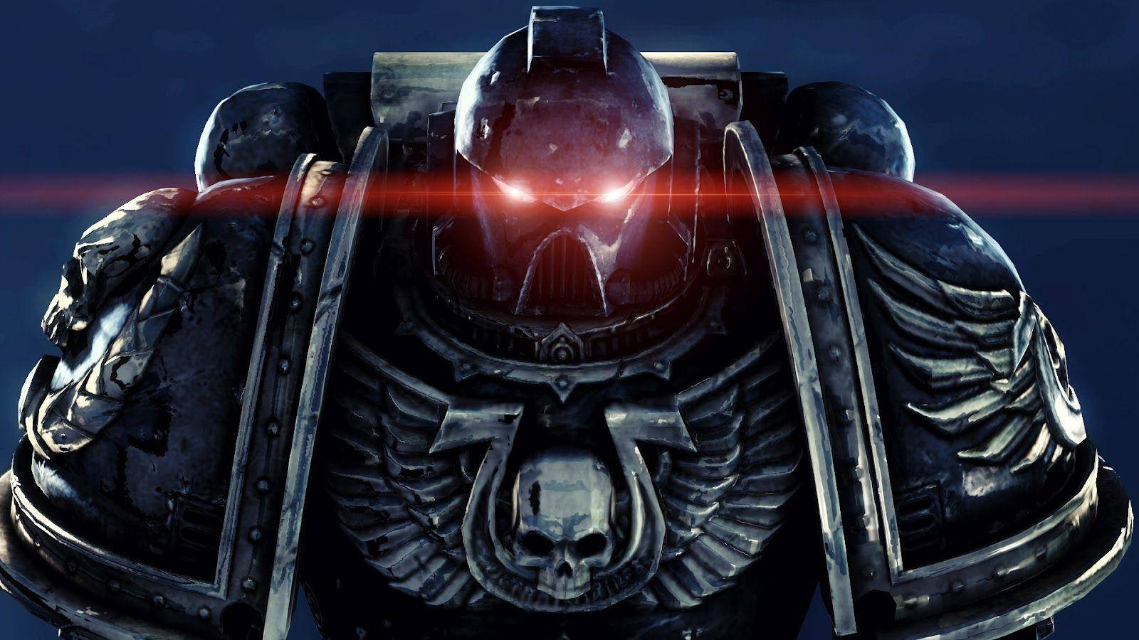 Deathwatch Glowing Eyes Warhammer 40k Hd Wallpaper