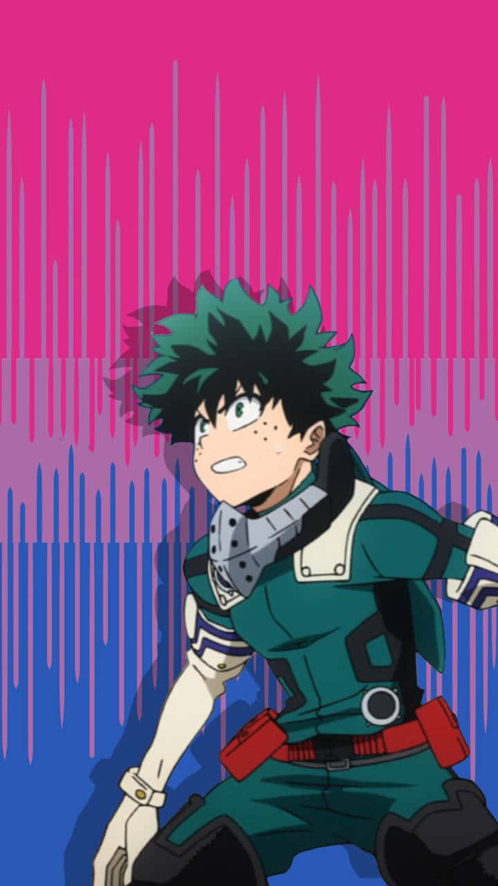 Deku Aesthetic Hero Outfit Preparing To Attack Wallpaper