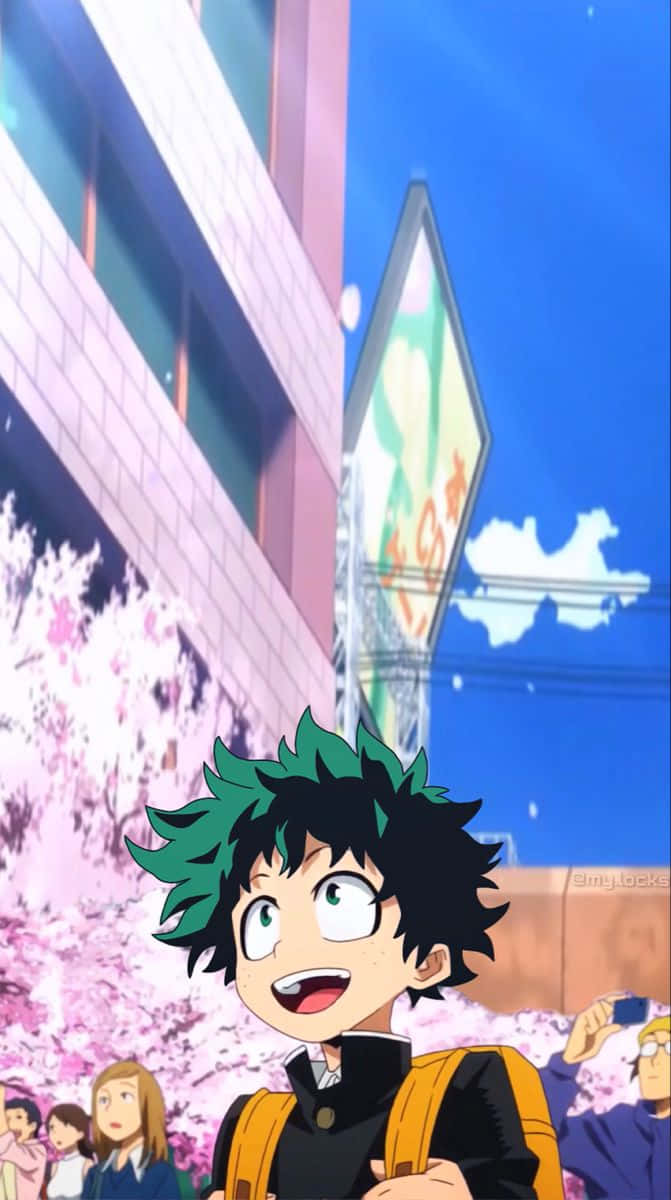 Deku Aesthetic Midoriya On His Way To School Wallpaper