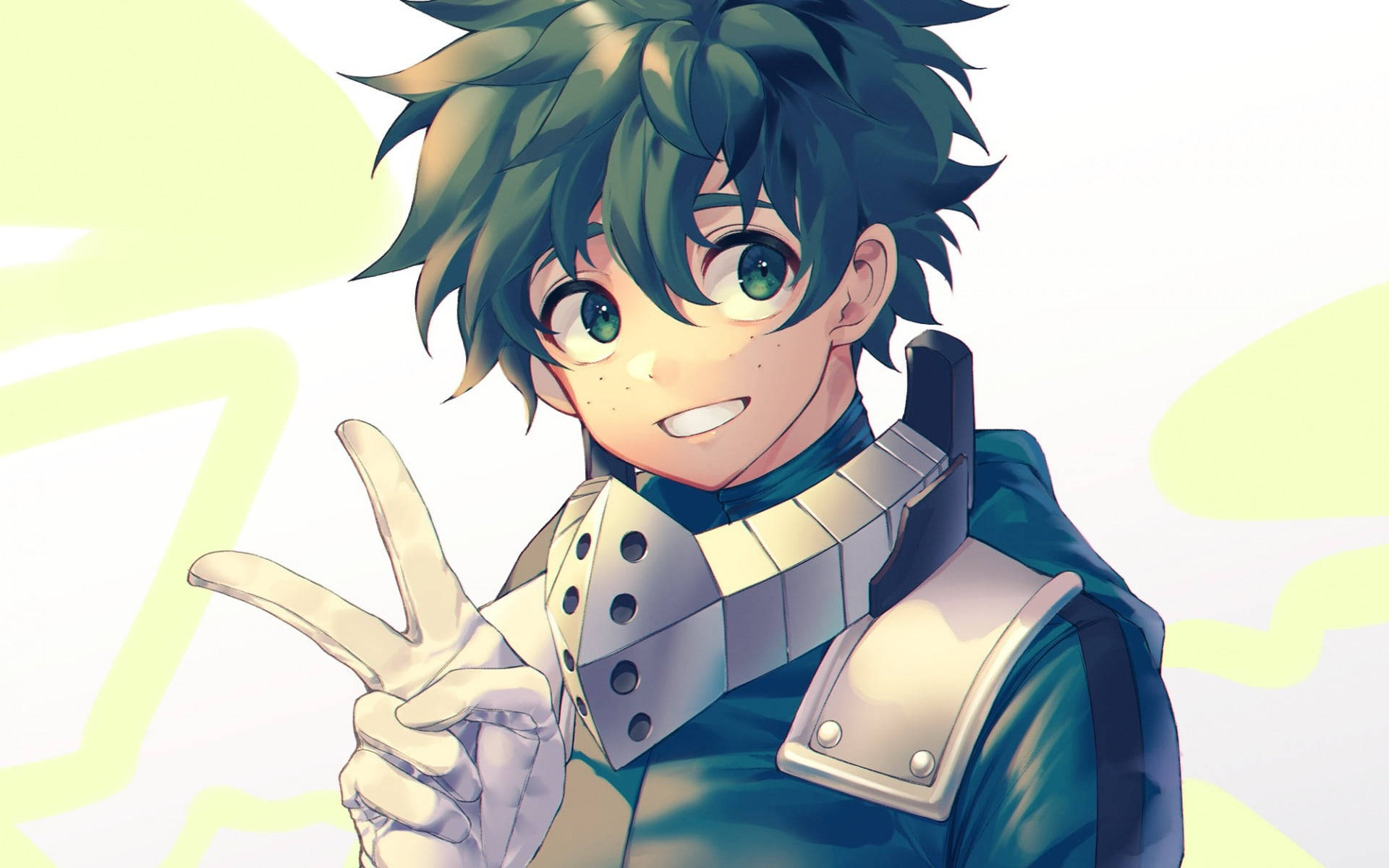 Download free Deku Cute Peace Sign Wallpaper - MrWallpaper.com