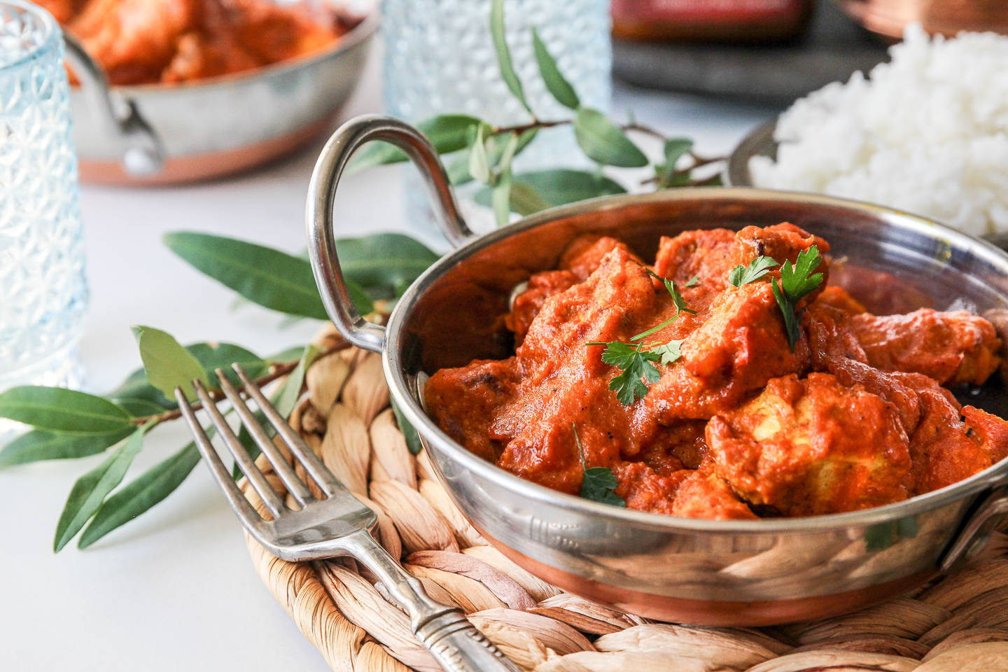 Delicious Butter Chicken Cuisine Wallpaper