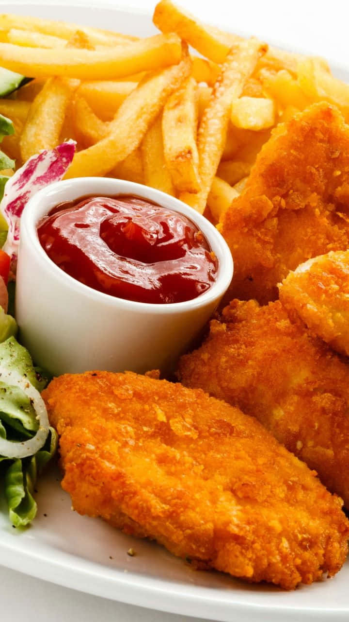 Delicious, Crunchy Chicken Nuggets – Perfect For Any Meal! Wallpaper