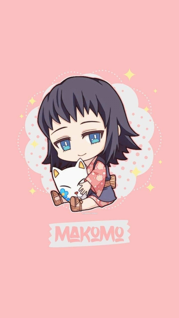 Demon Slayer Chibi Makomo Wallpaper