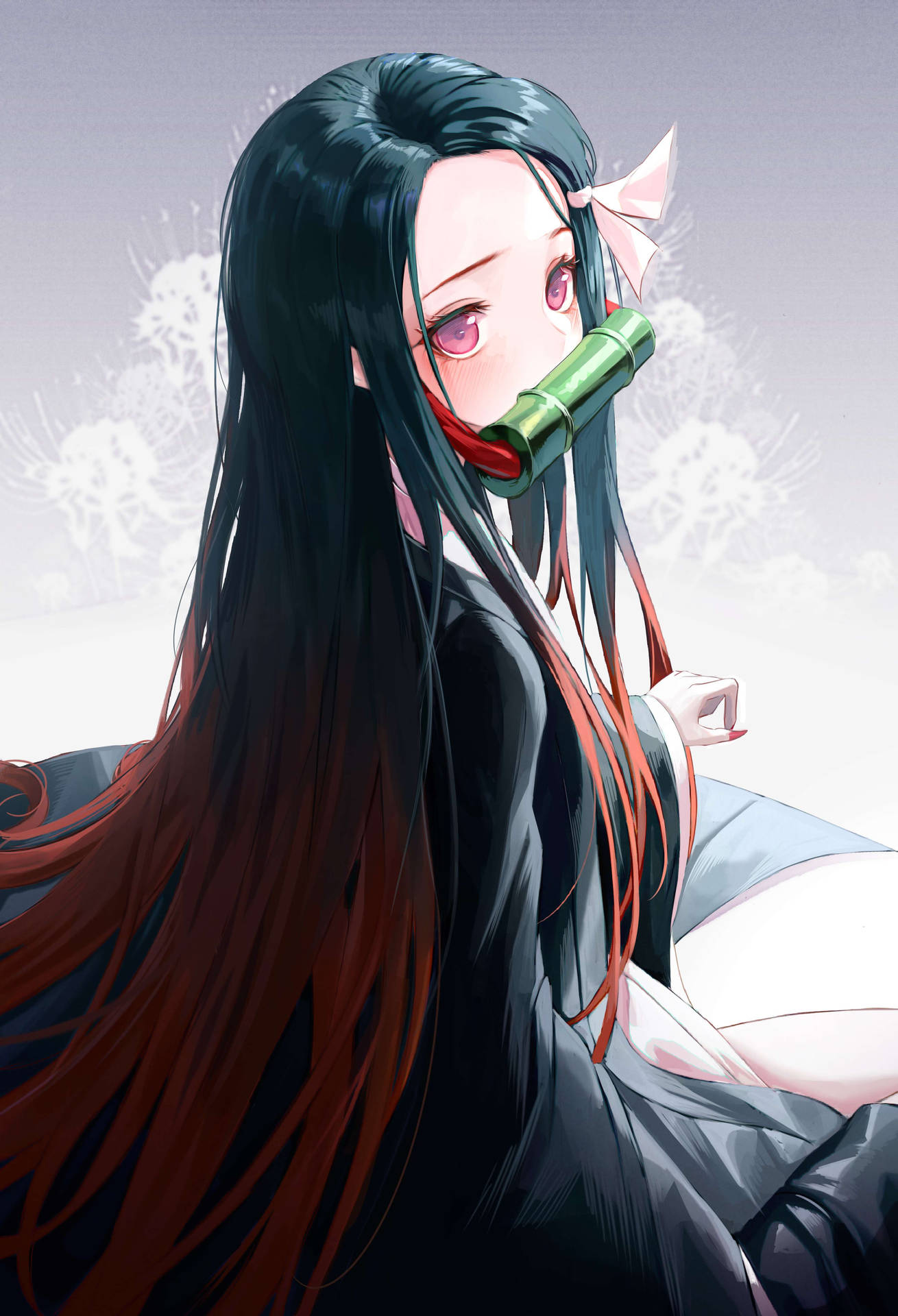 Download free Demon Slayer Nezuko Cute Face Wallpaper - MrWallpaper.com