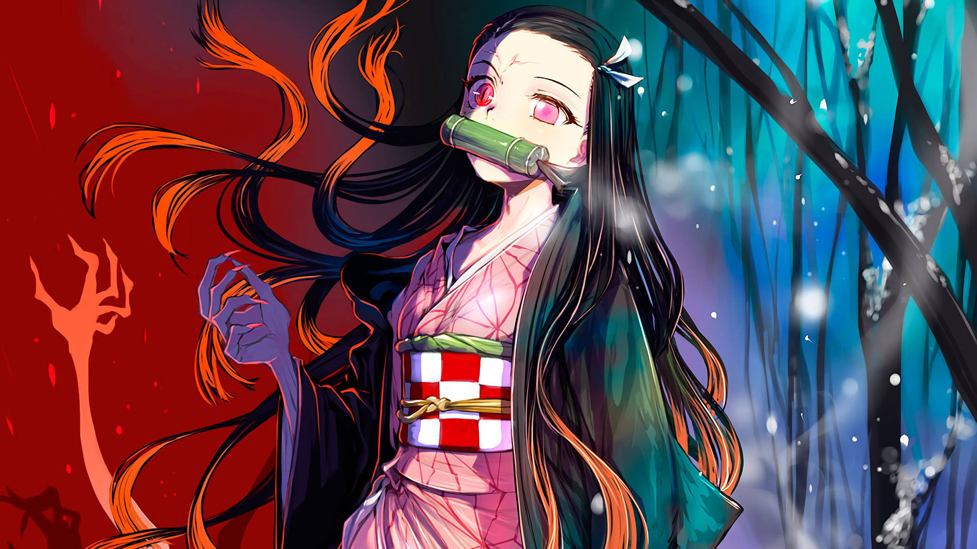 Download free Demon Slayer Nezuko Cute Scene Wallpaper - MrWallpaper.com