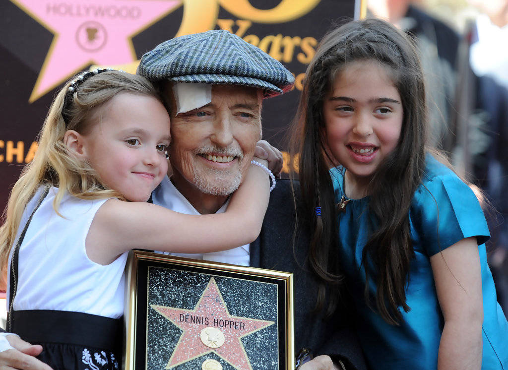 Dennis Hopper With Galen And Violet Wallpaper