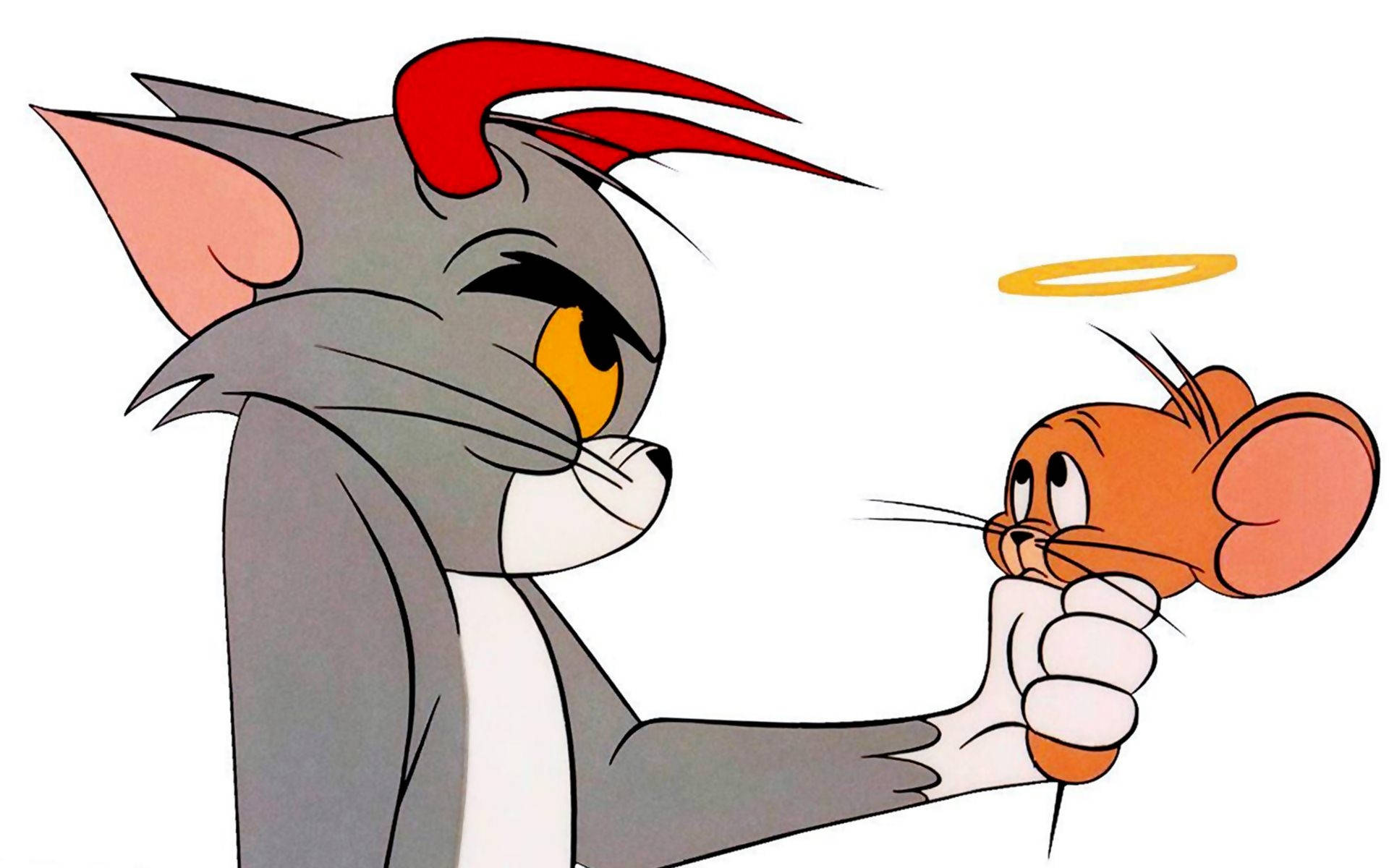 Download free Devil Tom And Angel Jerry 4k Wallpaper - MrWallpaper.com