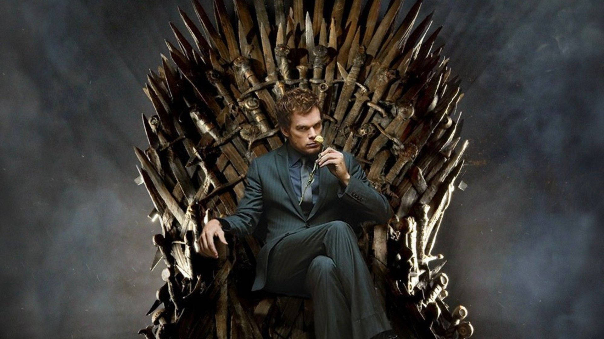 Download free Dexter Famous American Actor Iron Throne Wallpaper -  MrWallpaper.com