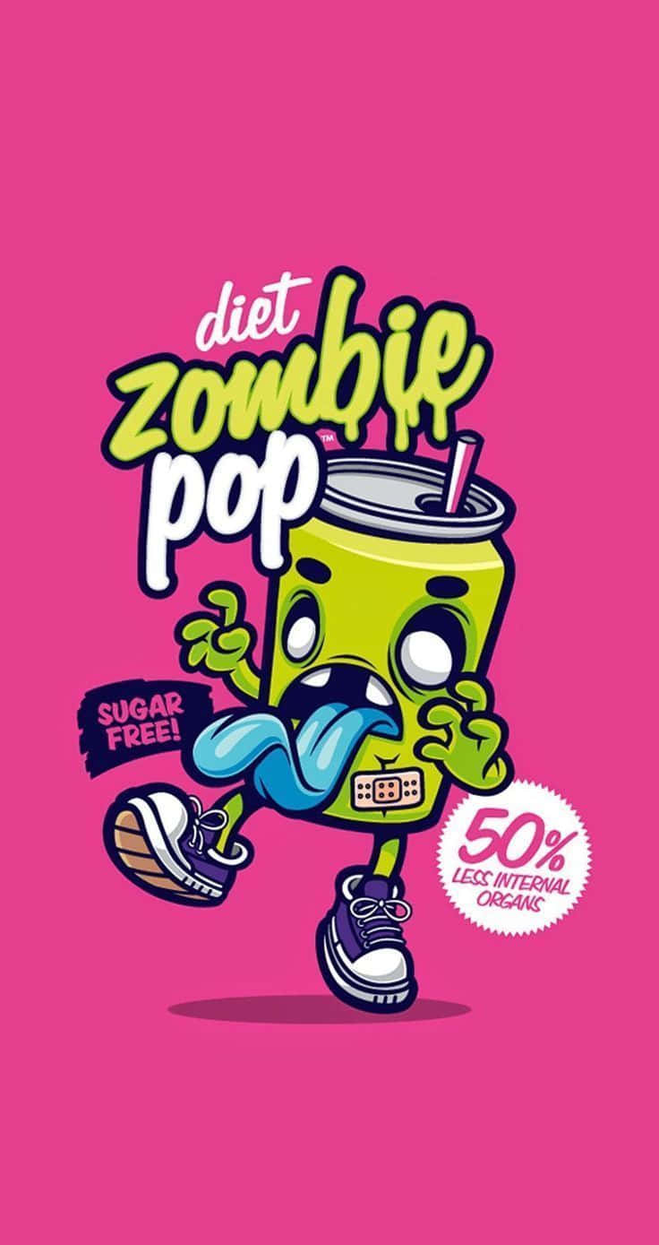 Diet Zombie Pop Art Phone Wallpaper