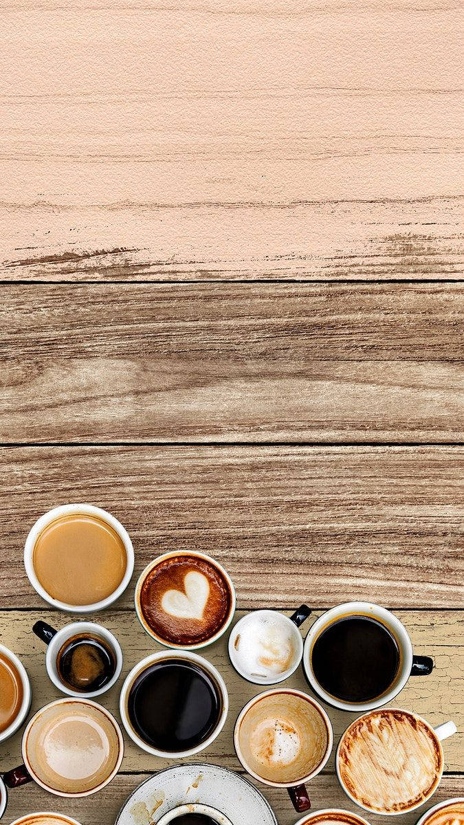 Different Cups Of Coffee Aesthetic Wallpaper