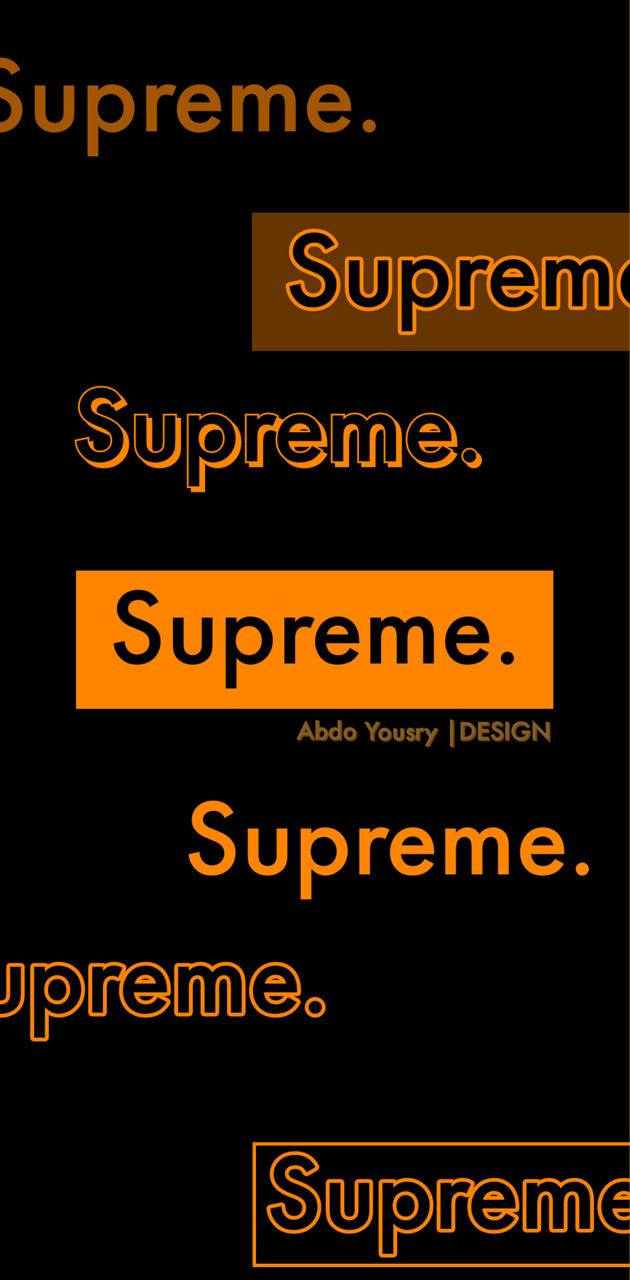 Different Orange Supreme Logo Styles Wallpaper