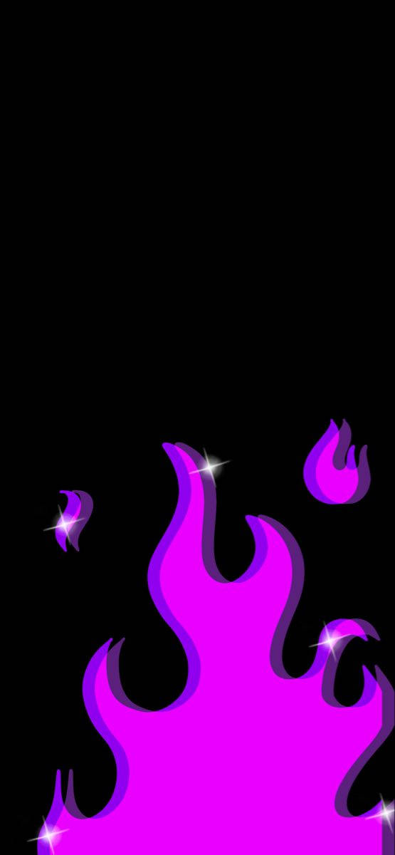 Digital Art Purple Baddie Fire Wallpaper